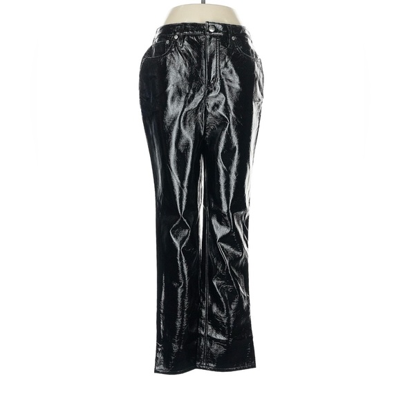 J. Crew Collection Demi Boot Pants High Rise Faux Leather Crop size 28 NEW - Picture 2 of 10